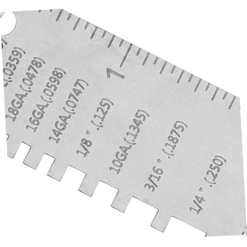 Stainless Steel Welding Gauge Tool Professional Metal Thickness Measurement Ruler - Image 3